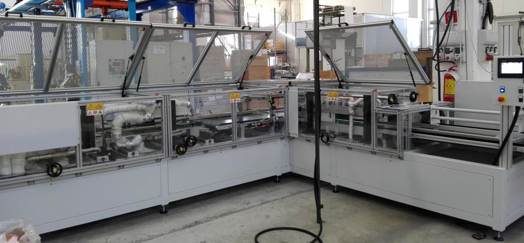 macchina finitura filtri aria secco omav